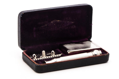 1920's Gillette Ball End Old Type DE Safety Razor Set | Original Condition