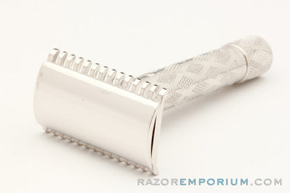1920 Gillette Silver NEW Bostonian DE Safety Razor in Original Metal Case | Rhodium Revamp