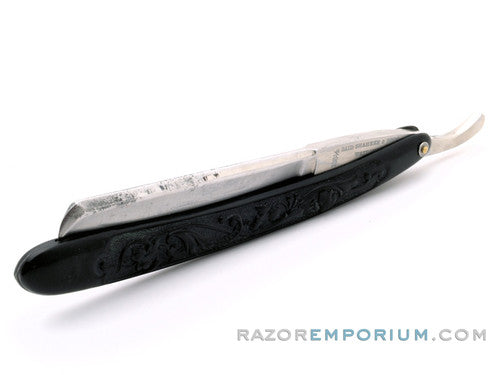 9/16"  Said Shaheen & Bros. Warranted #125 1/2 Vintage Straight Razor w/ Original Scales