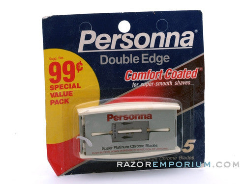 Personna DE Comfort Coated  (5) - New Old Stock (NOS) Razor Blades
