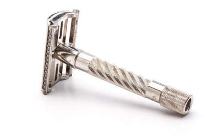 Rotbart Mond-Extra Spiral Handle Safety Razor with Original Tin Case & Blades