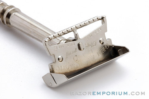 1930's Gem Micromatic TTO Single Edge Safety Razor "Clog Pruf" Factory Nickel Revamp