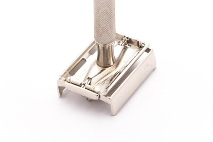 1940's Gillette Ranger Tech Double Edge Safety Razor | Factory Nickel Revamp