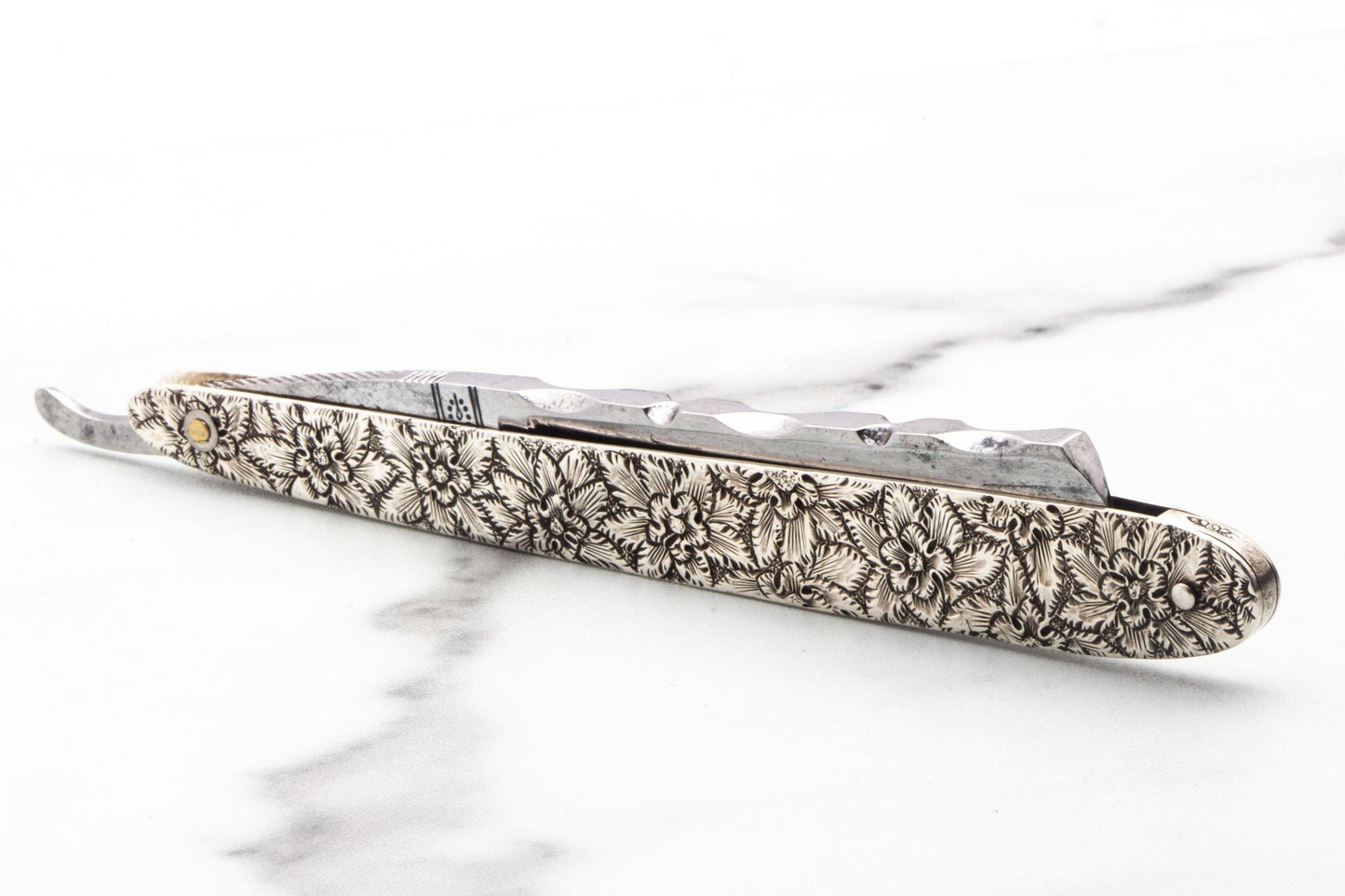 5/8" Vintage Restored A. Grissolange Straight Razor With Custom Steel Scales