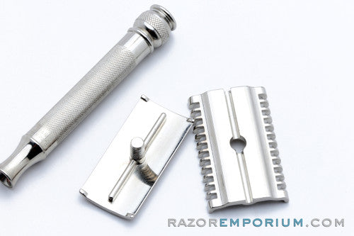 1930's Gillette NEW Ball End Long Comb Razor w/ replica handle | Nickel Revamp