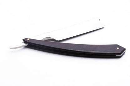 6/8" Gustave Lalune Straight Razor "English Archer" Blackwood Scales