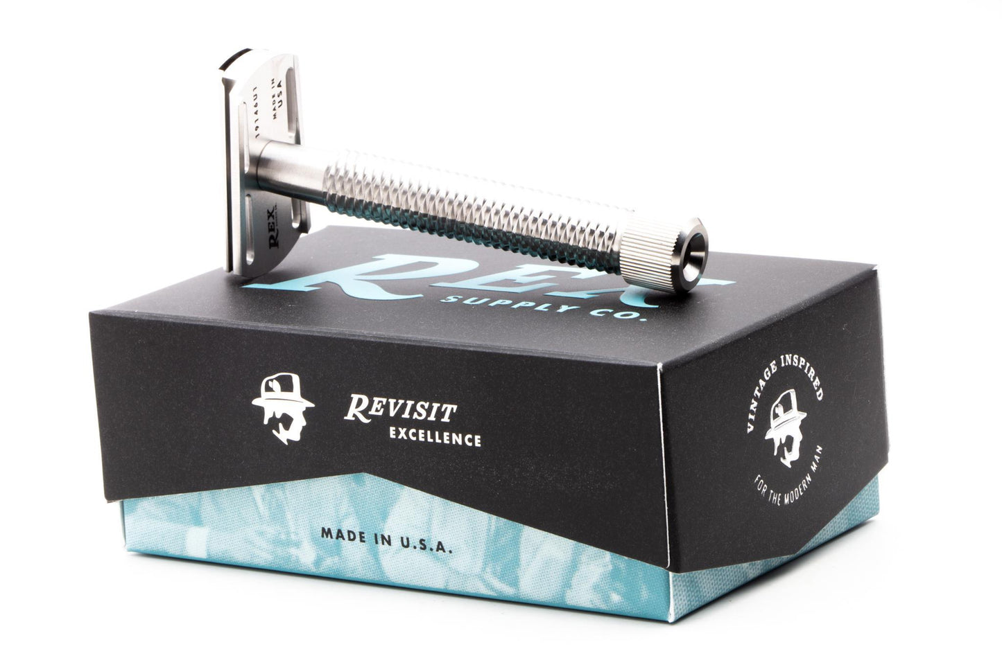 Rex Supply Co. | Sentry Slant XL Three Piece Stainless Steel Double Edge Safety Razor