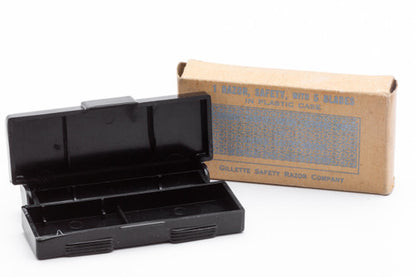 1939-47 WWII Gillette Contract DE Safety Razor Case with Shipper