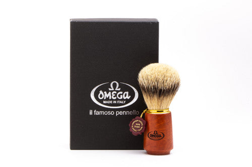 Omega 6144 Silvertip Badger Shaving Brush – Root wood
