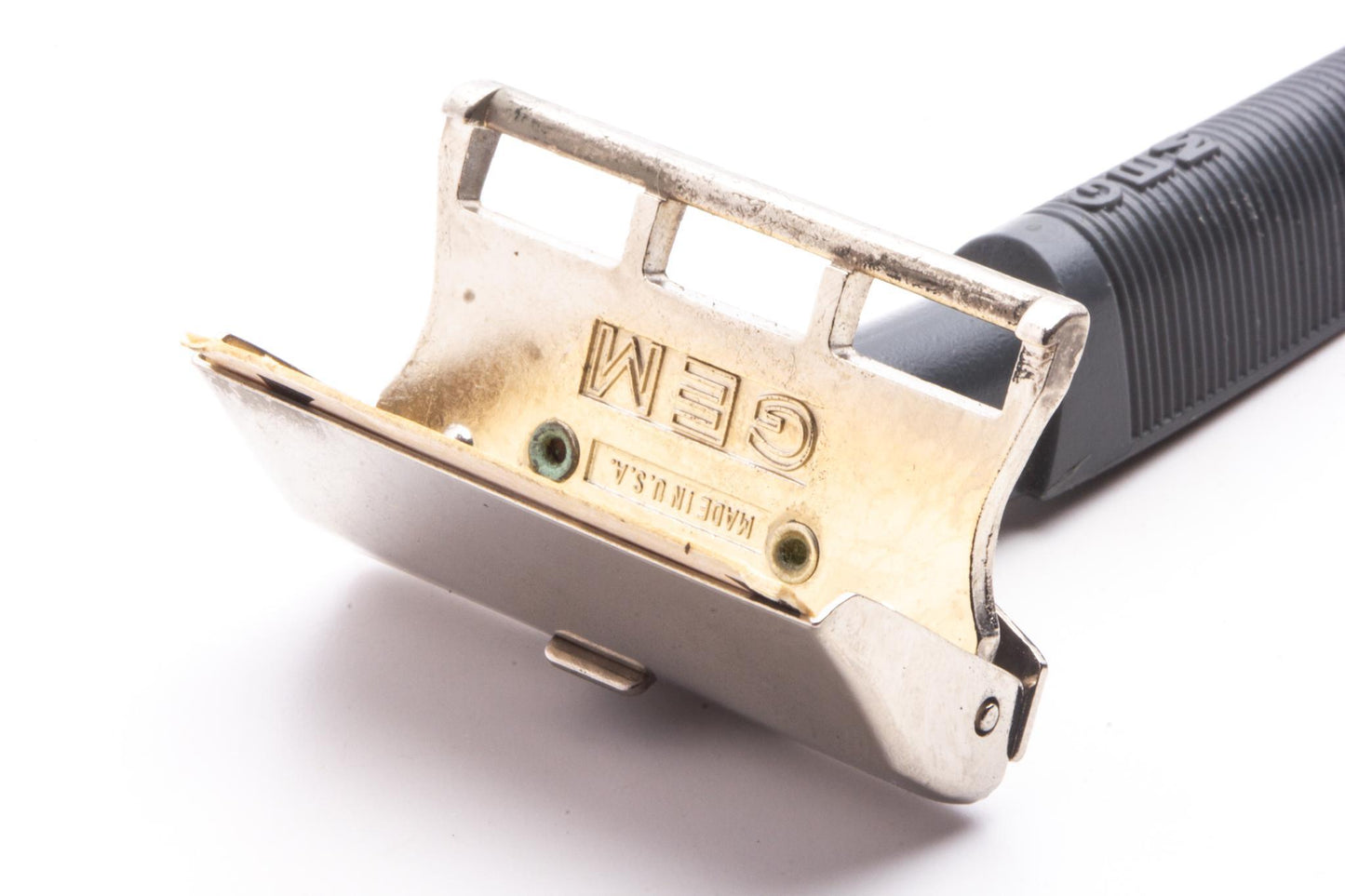 1950's Gem Single Edge Safety Razor With Black Plastic Handle | Original Condition