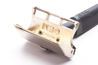 1950's Gem Single Edge Safety Razor With Black Plastic Handle | Original Condition