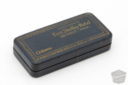 1920's Gillette Ball End Old Type Hotel Fort Shelby Razor Set
