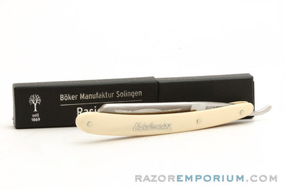 5/8" H. Boker Edelweiss Hollow Ground Round Point Straight Razor