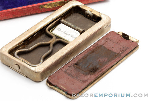 1940's Rolls Razor "Popular" Model Safety Razor in Red Case