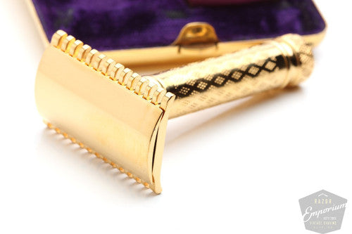 Gillette 1926 New Improved Tuckaway Style Travel Set - 24k Gold Revamp