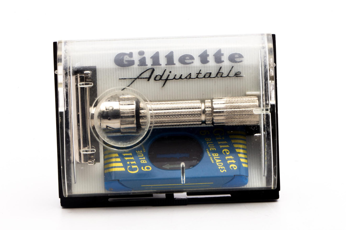 1961 G2 Gillette Fatboy Adjustable Double Edge Safety Razor Set | Original Condition