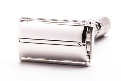 1958 D1 Gillette Red Dot Fatboy Adjustable Double Edge Safety Razor | Rhodium Revamp