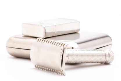 1922 Gillette Tuckaway Travel DE Safety Razor Set | Nickel Revamp