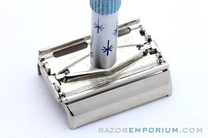 1970 Gillette Blue Star Lady Gillette DE Safety Razor