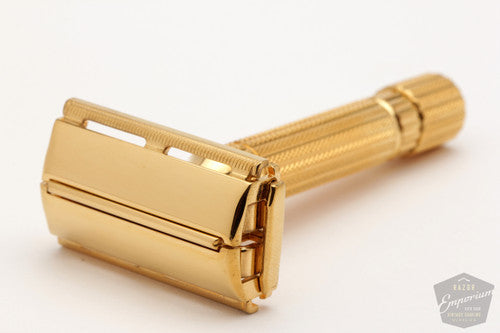 1948-51 Gillette Aristocrat Variant TTO Razor 24K Gold Revamp