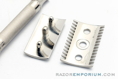 1920's Gillette Old Type Ball End DE Safety Razor Factory Nickel Revamp