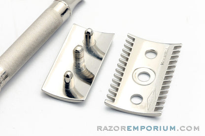 1920's Gillette Old Type Ball End DE Safety Razor Factory Nickel Revamp