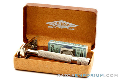 1941 Gillette Ranger Tech TTO Safety Razor Set w/ Case & Blades