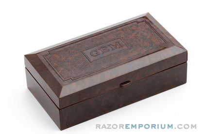 1930's Gem Micromatic Razor Single Edge in Maroon Bakelite Case