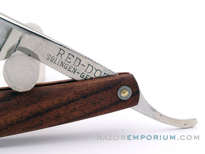4/8" Red Point Utica Knife & Razor Co. Straight Razor w/ Cocobello Wood | Solingen, Germany