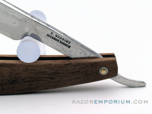 9/16" E. Wiggins Straight Razor w/ Black Walnut Scales