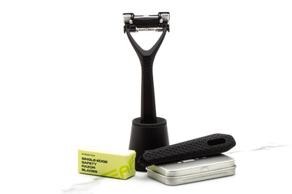 Leaf | The Leaf Two Double Blade Pivoting Razor Kit - Black