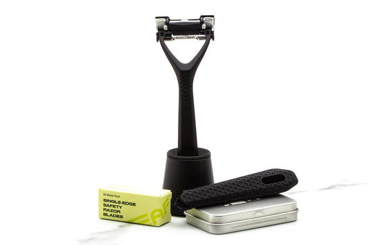 Leaf | The Leaf Two Double Blade Pivoting Razor Kit - Black