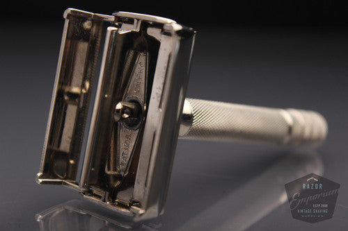 Gillette 1940's Notched Super Speed Safety Razor * Nickel REVAMPED