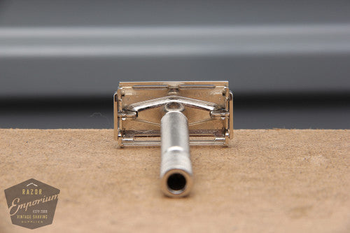 Gillette 1953 Notched Super Speed Safety Razor * Nickel REVAMPED Y3