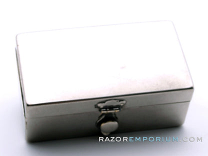 1907 Gillette Silver Single Ring Old Type Set in Case w/ Blade Banks