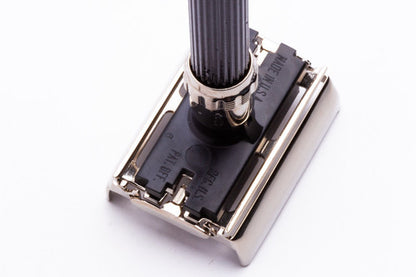 1977 X1 Gillette Super Adjustable "Black Beauty" Safety Razor | Factory Nickel Revamp