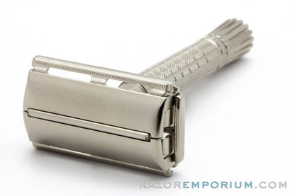 1960 F3 Gillette Flare Tip Double Edge Super Speed Safety Razor | Factory Nickel Revamp