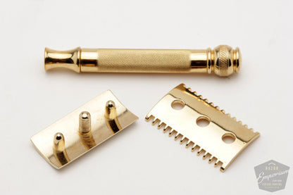 1910's Gillette Ball End Old Type Short Comb Safety Razor Gold