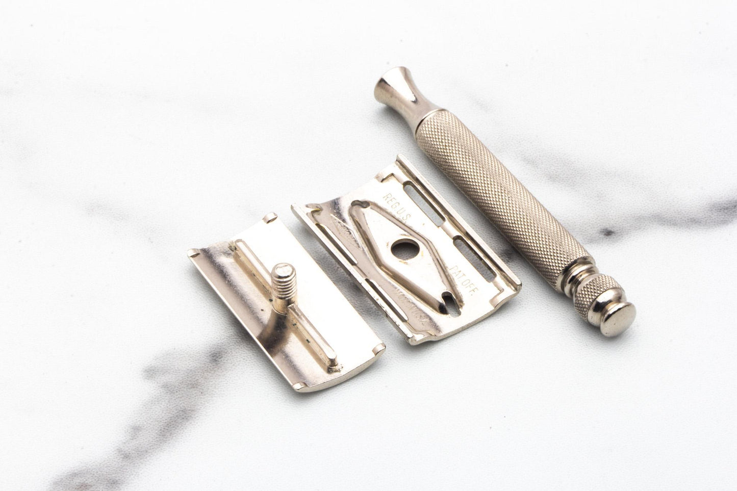 1940's Gillette Ball End Double Edge Razor In Leather Case | Original Condition