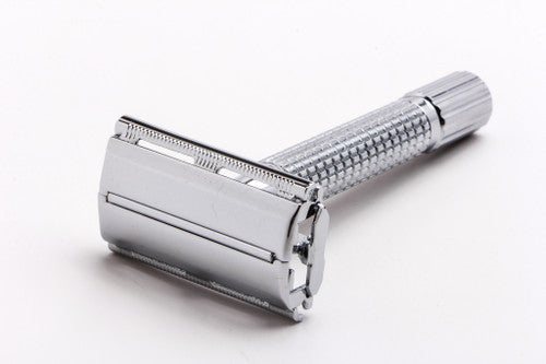Knurled One Piece Safety Razor | Butterfly Doors – Razor Emporium