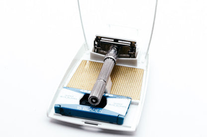 1968 Gillette Slim Adjustable Double Edge Safety Razor Set N1