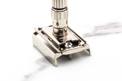 1958 D3 Gillette Fatboy TTO Adjustable Double Edge Safety Razor | Factory Nickel Revamp