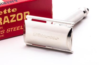 1965 K3 Gillette Ball End Tech Double Edge Safety Razor Set | Original Condition