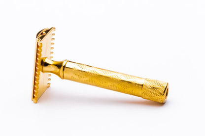 1930's Gillette NEW Deluxe "Cruiser" DE Safety Razor Set 24K Gold Revamp