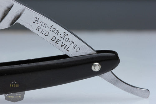 5/8" Ran-Tan-Ka-Rus Red Devil Hollow Ground Straight Razor | Square Point