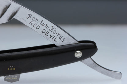 5/8" Ran-Tan-Ka-Rus Red Devil Hollow Ground Straight Razor | Square Point