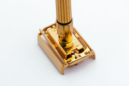 1960 Gillette $1.95 Fatboy Adjustable Double Edge Safety Razor | 24K Gold Revamp