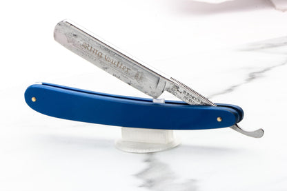 5/8" Restored H. Boker "King Cutter" Straight Razor With Custom G10 Blue Scales