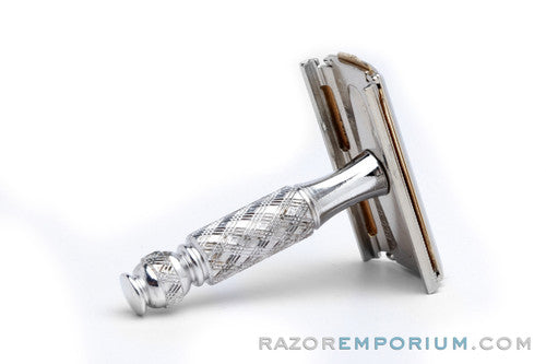 1968 Gillette Ball End Tech Travel Spiral Handle Razor Marcus Regs N2