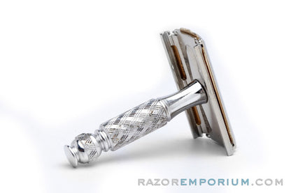 1968 Gillette Ball End Tech Travel Spiral Handle Razor Marcus Regs N2